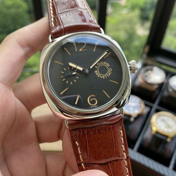 

44mm p000992 automatic for leather stainless steel 316l man colors new 2 watches wristwatches 2020 pam design jliji, Slivery;brown