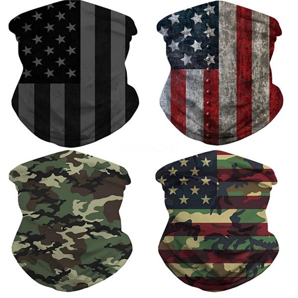 

nbedd 3d printing magic scarf multi-function headwear face mask neck er scarf anti-uv cycling bandana sports outdoor half 2020#421, Blue;black