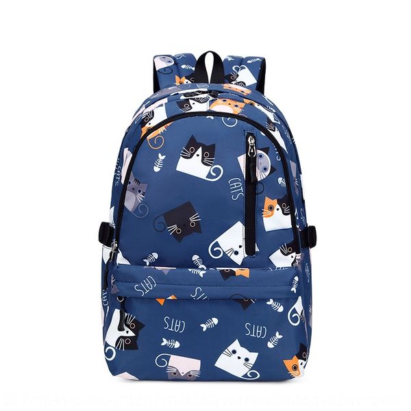 

cute cat middle school student female fashion bag cartoon backpack artistic hipster bag ultra light waterproof backpack