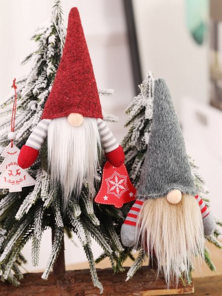 

christmas handmade swedish gnome scandinavian tomte santa nisse nordic plush elf toy table ornament xmas tree decorations jk1910