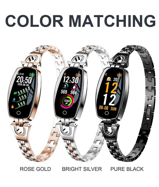 

h8 smart watch men full touch fitness tracker health checker smart clock women smart alert bracelet 3 style available
