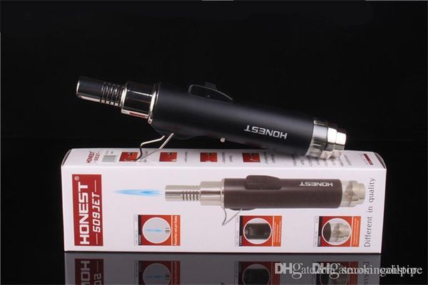 

wholesale windproof refillable adjustable butane gas jet flame torch lighter welding camping lighter cigar lighter pen shape dhl free