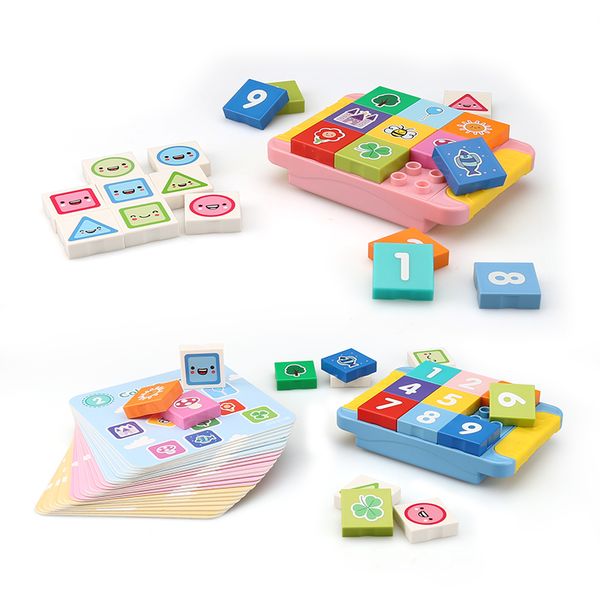 

pre-school education series puzzle logic thinking training board big particle toy 2020 gift for children