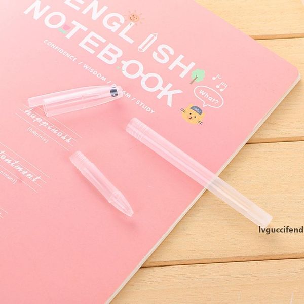 

dhl 300pcs/lot (no ink)new gel pen shell casing transparent ballpoint pen cap minimalist pen shell cover