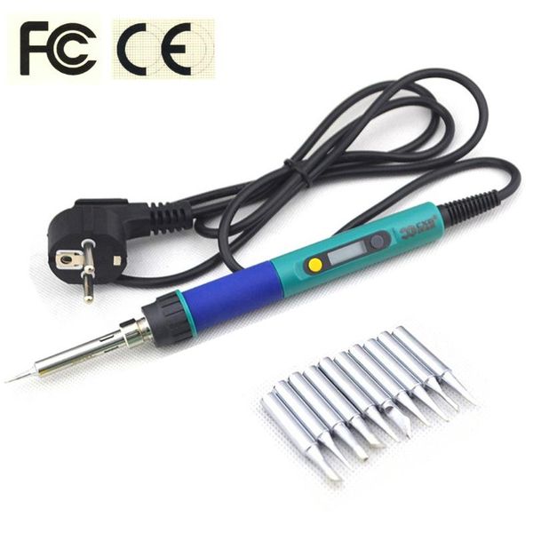 

eu plug cxg 936d led temperature adjustable electric soldering iron 220v 60w internal heating soldering station