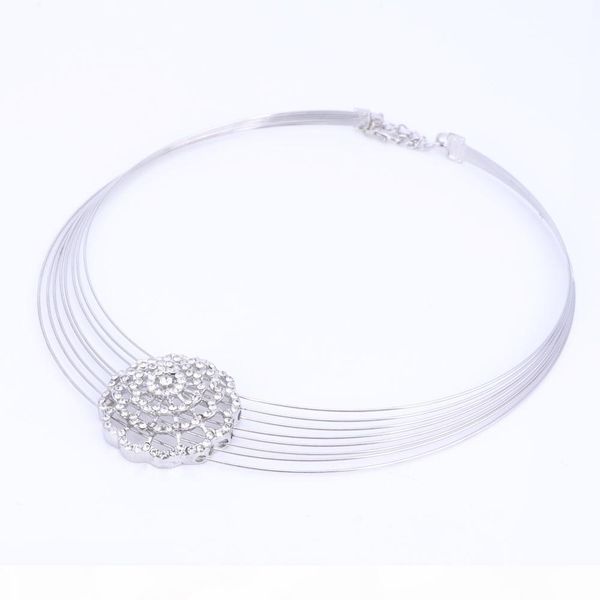 

new multi layer maxi necklace&pendant metal vintage chokers collar statement women collier earing ring bracelet, Black