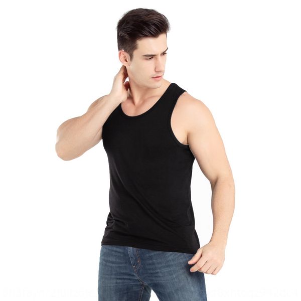 

modal large size men' sleeveless t-shirt plus fat loose men' super soft vest t-shirt vest fabric, White;black
