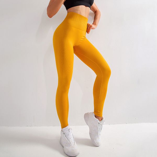 

women high waist seamless leggings gym breathable quick dry trousers female solid color fitness pants girls legging, Black