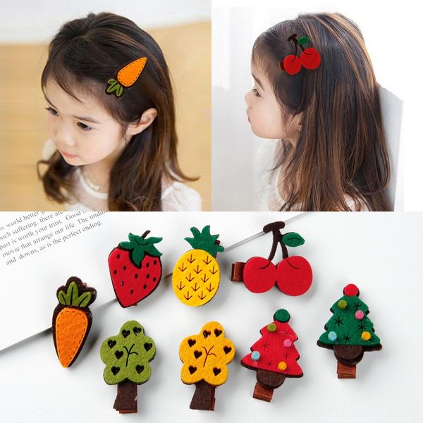 

npx0v cute cartoon children's accessories baby non-woven hairpin issuing issuing card korean style hair clip girls non-woven versatile, Slivery;white