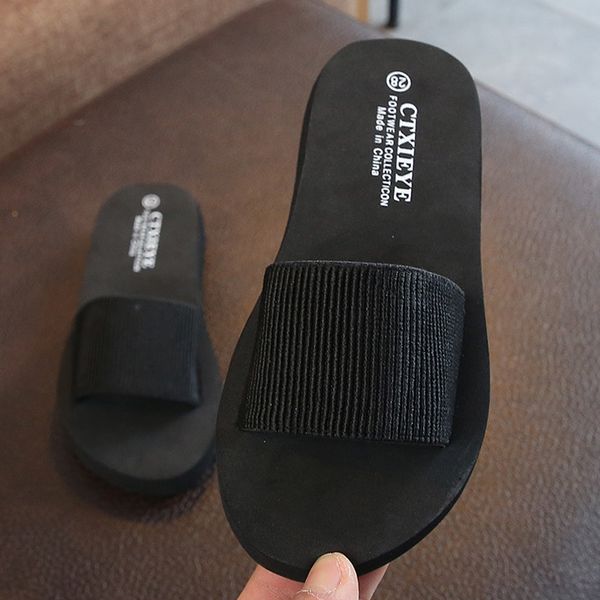 

new slippers women shoes children' children' wear fashionable anti-skid parent-child sandals princess korean indoor cute sandals, Black;grey