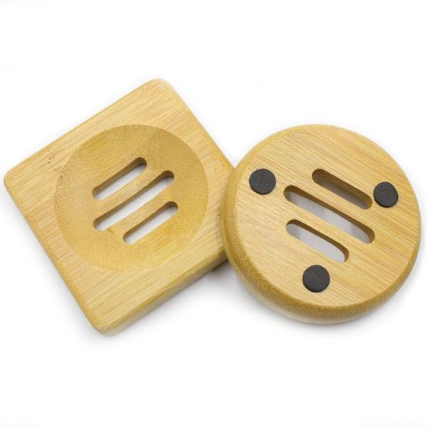 

natural bamboo round soap dish simple wooden soap holder rack plate tray bathroom soap holder case