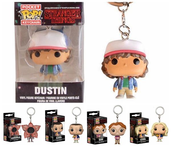 

funko pop pocket stranger things keychain eleven dustin barb demogorgon action figures toys