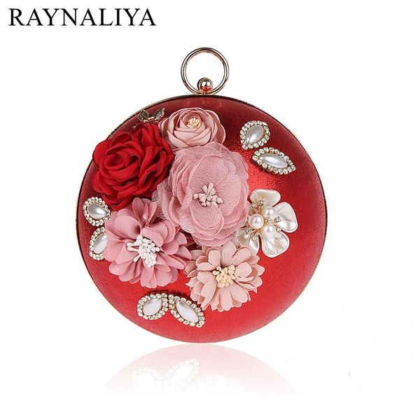 

embroideried bird purses new design retro style women evening bag female oval round wedding box clutch bracelet sfx-a0026