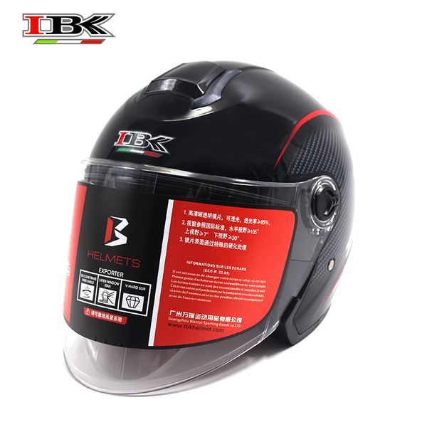 

ibk anti-uv open face motorbike helmet electric bicycle casco casque 3/4 double lens summer winter helmet ibk-705