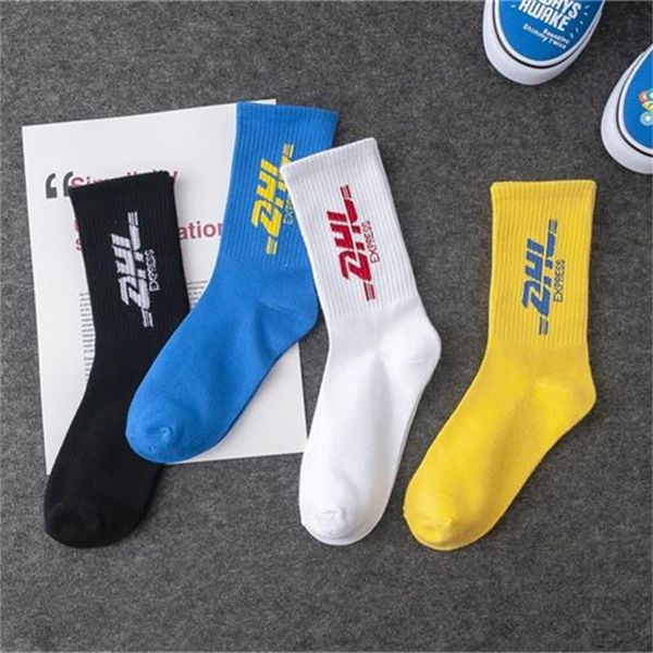 

new basketball men and women couple long tide hip hop skateboard tide brand basketball socks cotton long tube football socks, Black