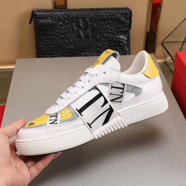 

2020 c5 mens classic casual shoes leather lace-up fashion luxury designer shoes handsome mens sneakers original box, Black