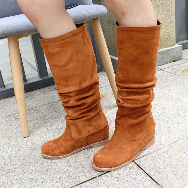 

brand new больших размеры 43 высочайшее качество внутри каблуки комфортная женщина зима обувь западных сапоги, Black