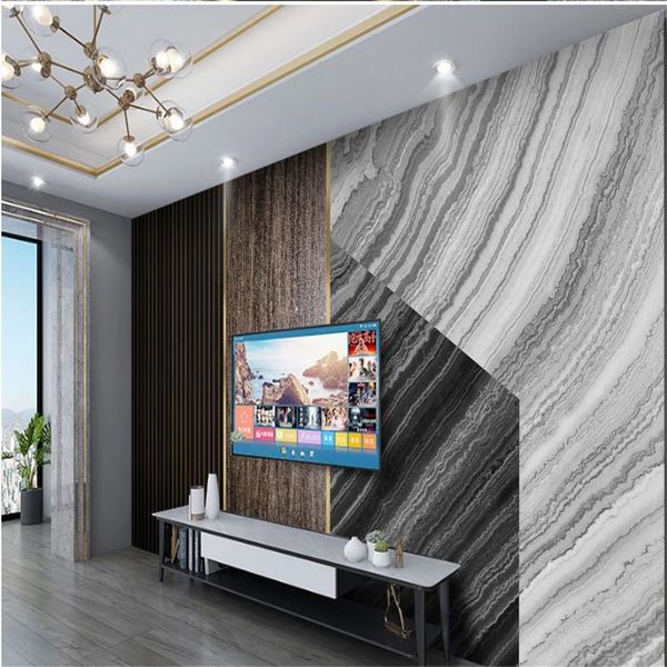 

фотообои современные 3d обои фрески для гостиной минималистский мрамор обои абстрактные геометрические текстуры древесины фон стена