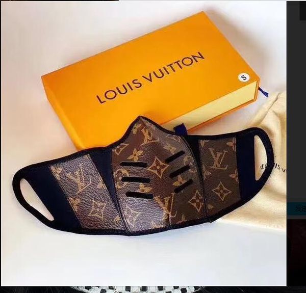 

дизайнер anti-dust хлопок рот маска черный защитные маски унисекс маска для лица человек женщина носить черный мода люкс маска для лица no b, Silver