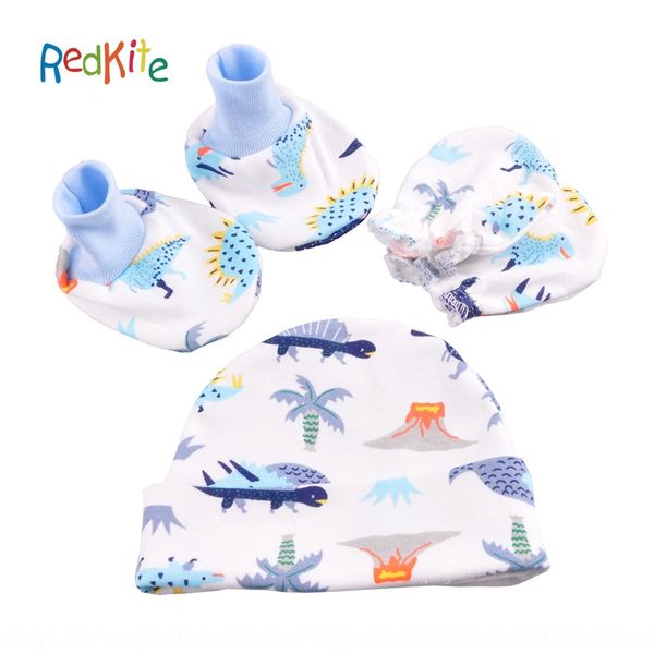 

18 new newborn cap capgloves baby cap knitted cotton baby hat foot cover socks gloves gift box set, White