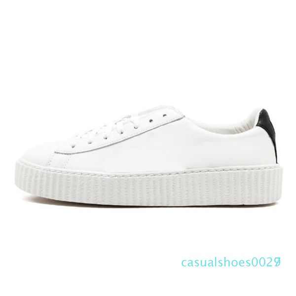 

12019s fenty creeper rihanna women basket platform casual shoes velvet cracked leather suede mens black white red green casual sneakers c27