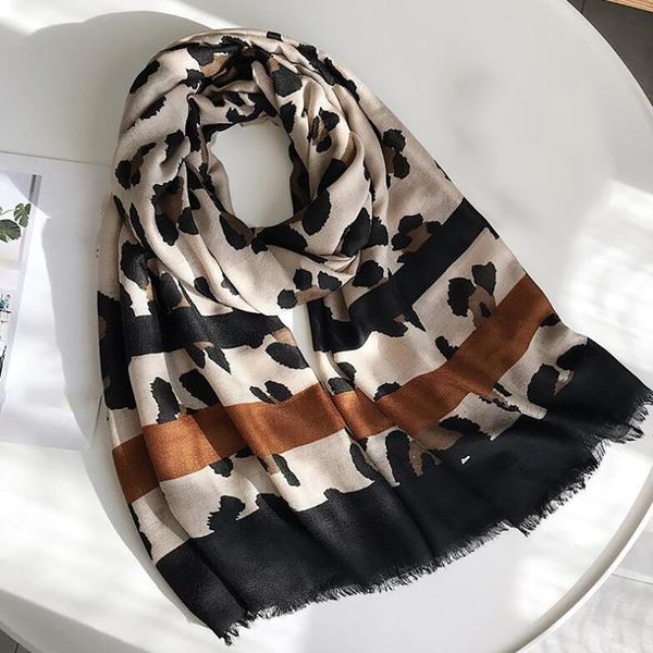 

women scarf fashion leopard print spring summer smooth wrap female voile scarves foulard beach cover-ups, Blue;gray