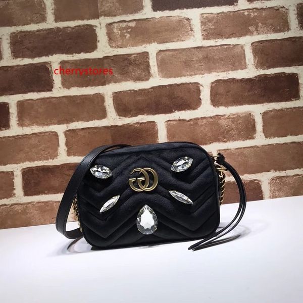 

2020 высокое качество бренда дизайн письмо пряжки металла алмазов v-образный плечо сумка бархатная кожа женщина 448065 crossbody сумка