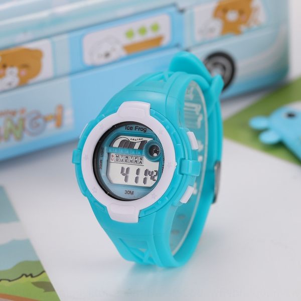 

new children's girls' waterproof luminous luminous electronic watch boys' sports boys' girls' electronic watch, Blue