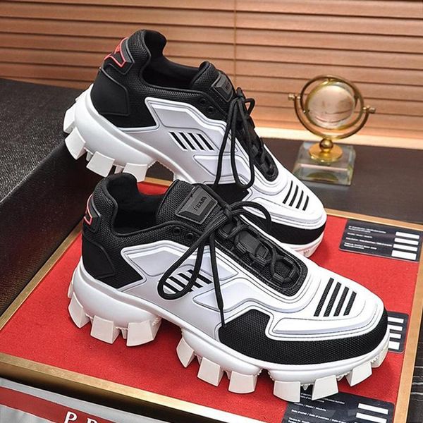 

drop ship mens shoes autumn and winter luxury shoes cloudbust thunder knit sneakers low lace -up casual men shoes herren sportschuhe, Black