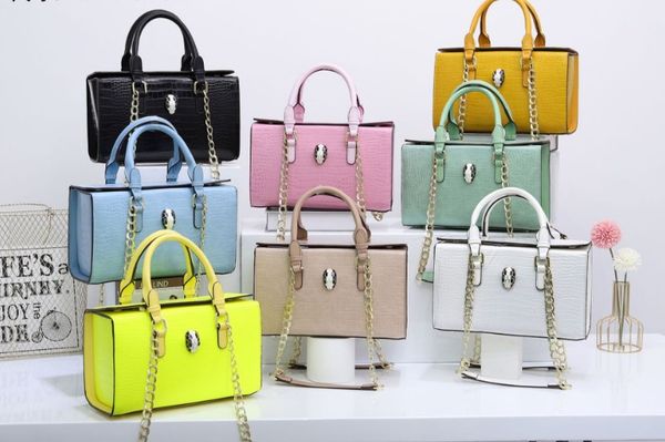 

fashion female bag new pu leather women's designer handbag lock chain shoulder messenger bags