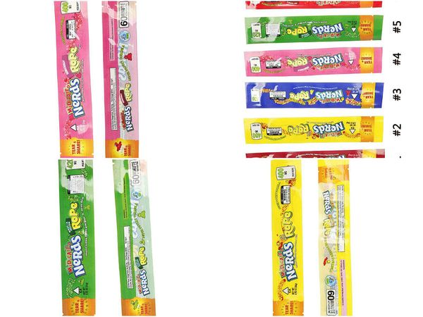 

2020 empty medicated nerds rope packing bags 4 styles option polyester foil food package nerdsrope gummy candy bag smell proof from brvxp
