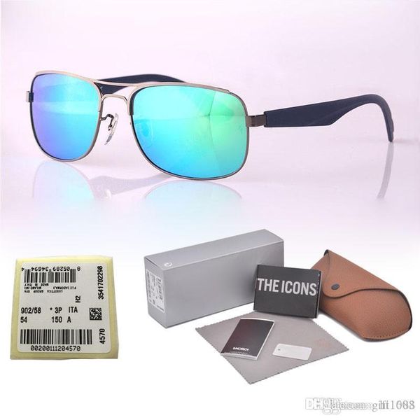 

polarized lens brand designer sunglasses men women metal frame sport vintage sun glasses with retail cases and label, White;black
