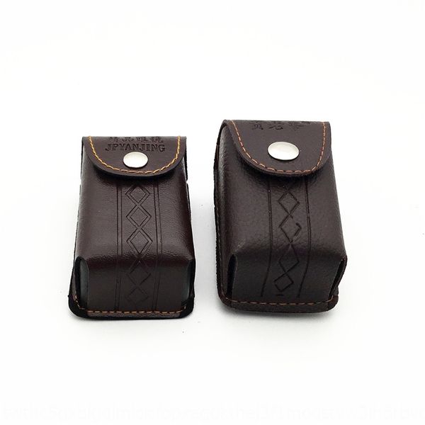 

high-grade folding leather portable wearable case case casebelt presbyopic glasses box with clip zipper glasses box, Blue
