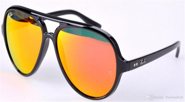 

высокое качество поляризованных солнцезащитных очков линзы пилот роскошь солнцезащитные очки мужчин и женщин дизайнера бренда большой кадр у, Black