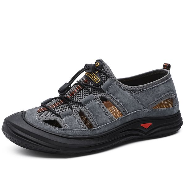 

sandals male schoenen homme sneakers genuine casual for deportivas breathable zomer flops heren zapatos slippers de sandles man, Black