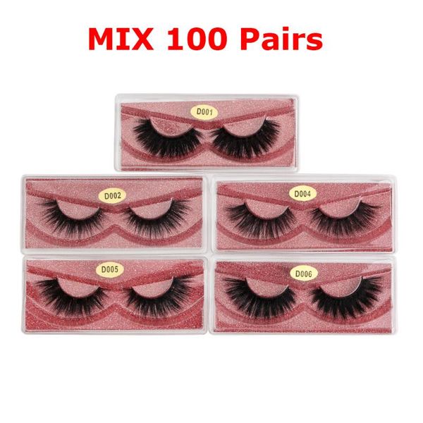 

wholesale eyelashes 20/30/40/50/100 pairs mink eyelashes makeup volume 3d mink lashes in bulk natural false maquiagem