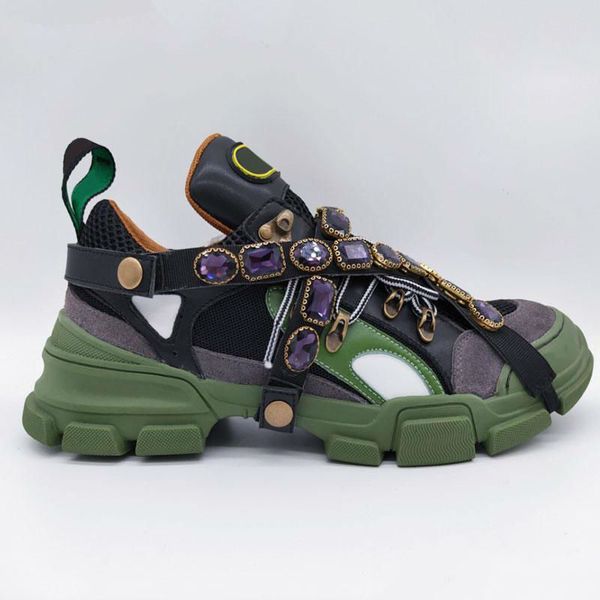 

2020 fashion sports casual shoes,designer men women,spring and autumn leather casual shoes man ventilation frenulum diamonds ladies shoes, Black