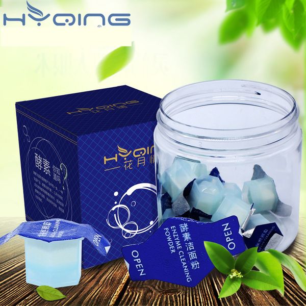 

32 capsules/box shrink pores soften cuticle exfoliator natural ingredients moisture tender and smooth skin enzyme cleansing powder