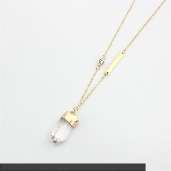 

the new fashion natural stone pendant necklace, Silver