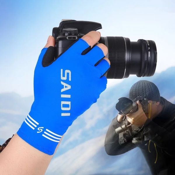 

8539 thin bicycle and fitness sports gloves trainingmen' and women' outdoor anti-skid cycling running half finger gloves, Blue;gray