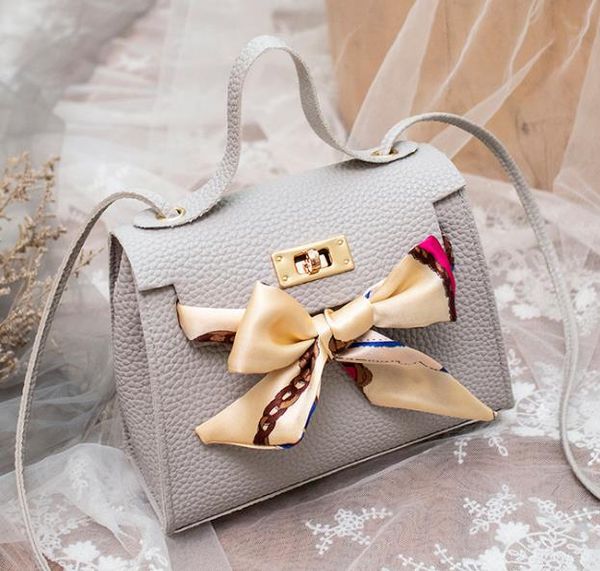 

new arrival designer women's bag litchi scarf handbag 2020 one shoulder bow crossbody handbag