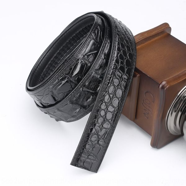 

origin new crocodile genuine leather men's belt leisure business men's belt oem, Black;brown