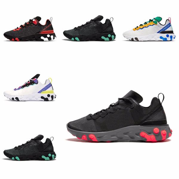 

new ashion react element running shoes fo men women light bone triple black royal solar team red mens trainers sports sneaker runner s#07458