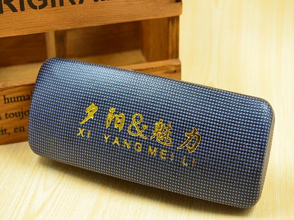 

квадратный корпус дальнозоркости случае железа дальнозоркости очки анти давления флипа ящика металл гладкие стекла окна, Blue