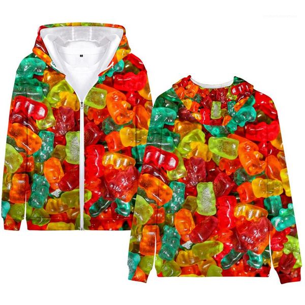 

long sleeve loose hooded cardigan sweatshirt fashion autumn couples clothing 3d hoodies couples matching clothes casual, White