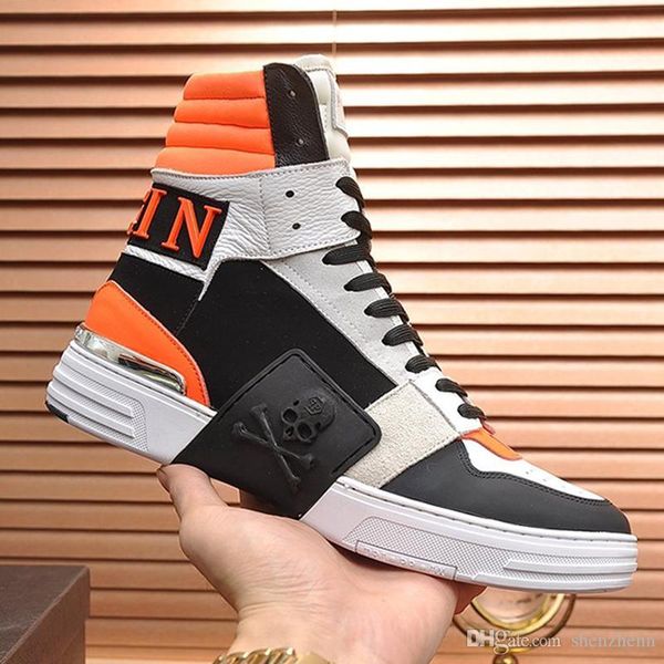 

men shoes fashion ankle boots breathable chaussures pour hommes mens fashion boots luxury phantom kick $hi -leather mix footwears casual, Black