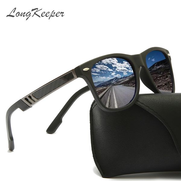 

longkeeper tr90 polarized sunglasses men square flexible driving sun glasses famous brand male women uv400 sport eyewear oculos, White;black