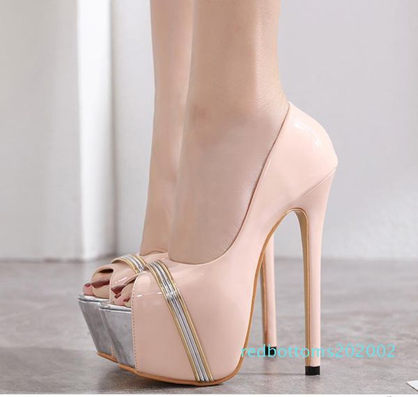 

fashion black platform party evening dress shoes women designer shoes ultra high heels 16cm luxury women designer pumps size 34 to 40 r02