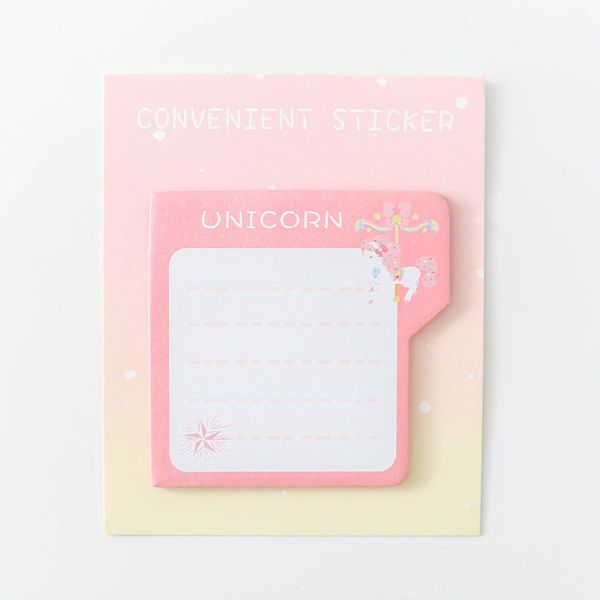 

Cute Unicorn N Times Memo Pad Cartoon Self-Adhesive Indexes Post Sticky Notes Bookmark Stationery Sticker School Supplies