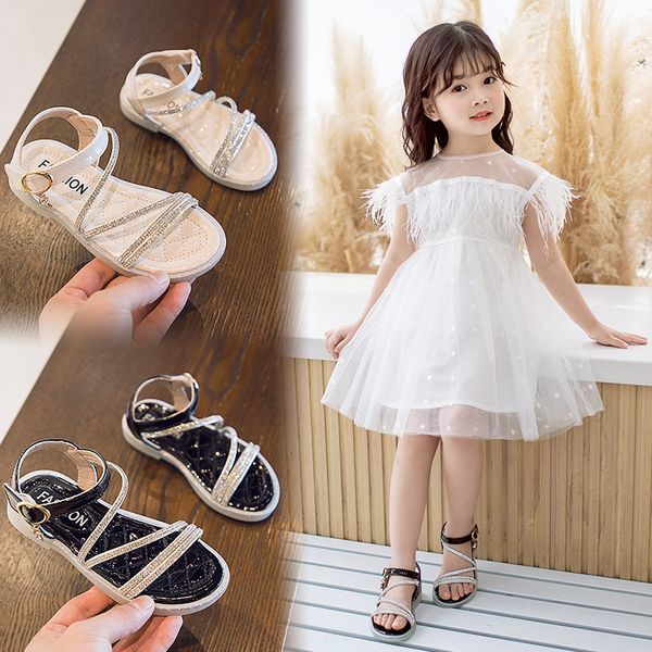 

angel children's shoes shoes children's 2020 new baby sandals girls' sandals fashion medium and big children popular, Black;red